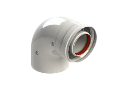 STABILE Отвод коаксиальный - 90 гр. d 60/100 mm
