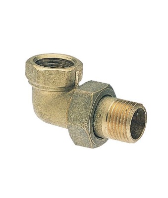 Американка угловая ВН 1" ICMA 808 цвет желтый (выведен)