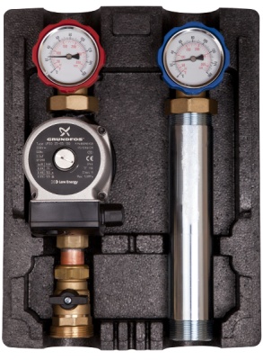 R002 ICMA Насосная группа с фиксируемой регулировкой, ПРАВОЕ, UPS 25/65